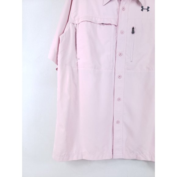 Under Armour Men's Size Medium Vented Shirt Pink - Picture 4 of 9